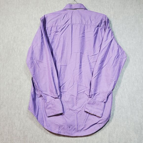 Robert Graham Shirt Mens Medium Purple Nicholson Classic Flip Cuff BOP Button Up - Picture 10 of 12